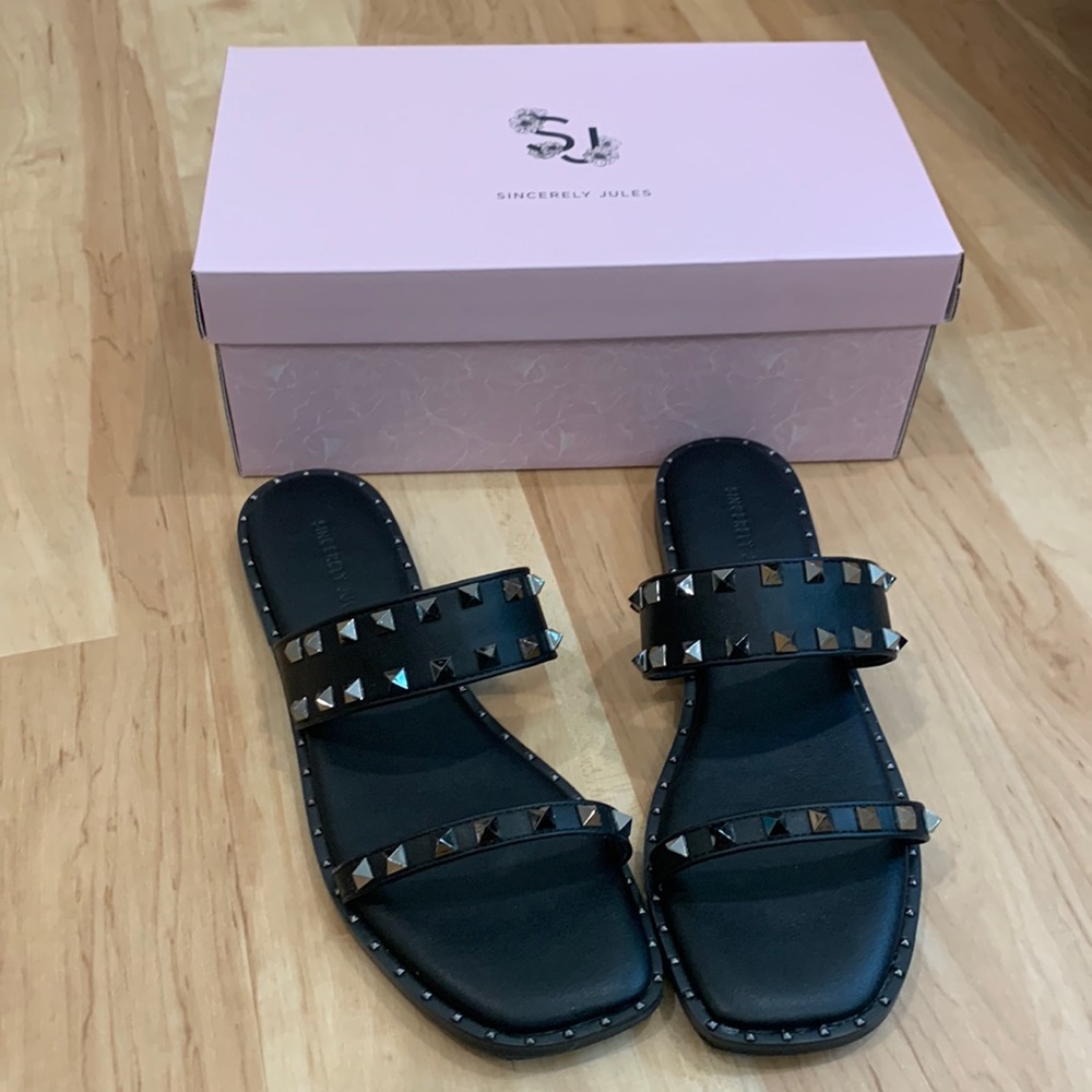 Black Studded Sandle - image 1